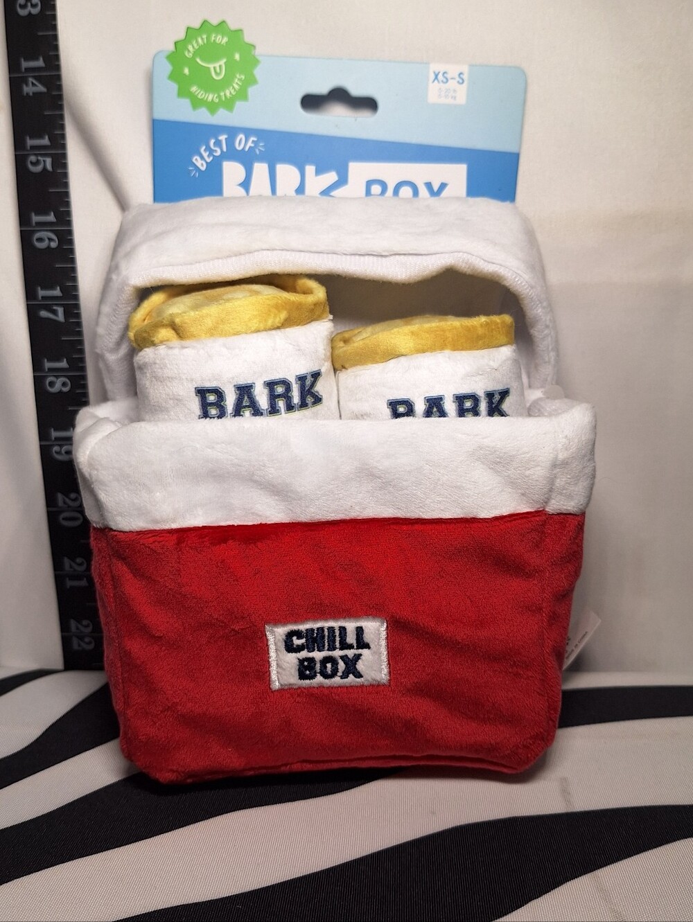 NWT Bark Sub Zero Camping Hero Chill Box Dog Toy XS-S